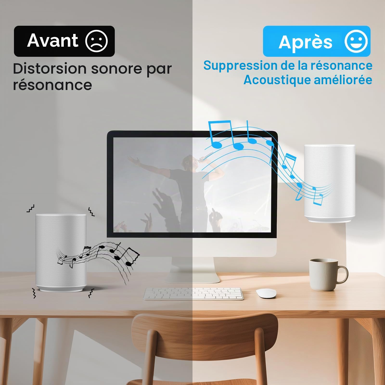 Lot de 2 supports muraux pour enceintes Sonos Era 100, montage au plafond ou support inclinable et pivotant et réglable pour montage mural Sonos Era 100, blanc, avec options de montage flexibles.