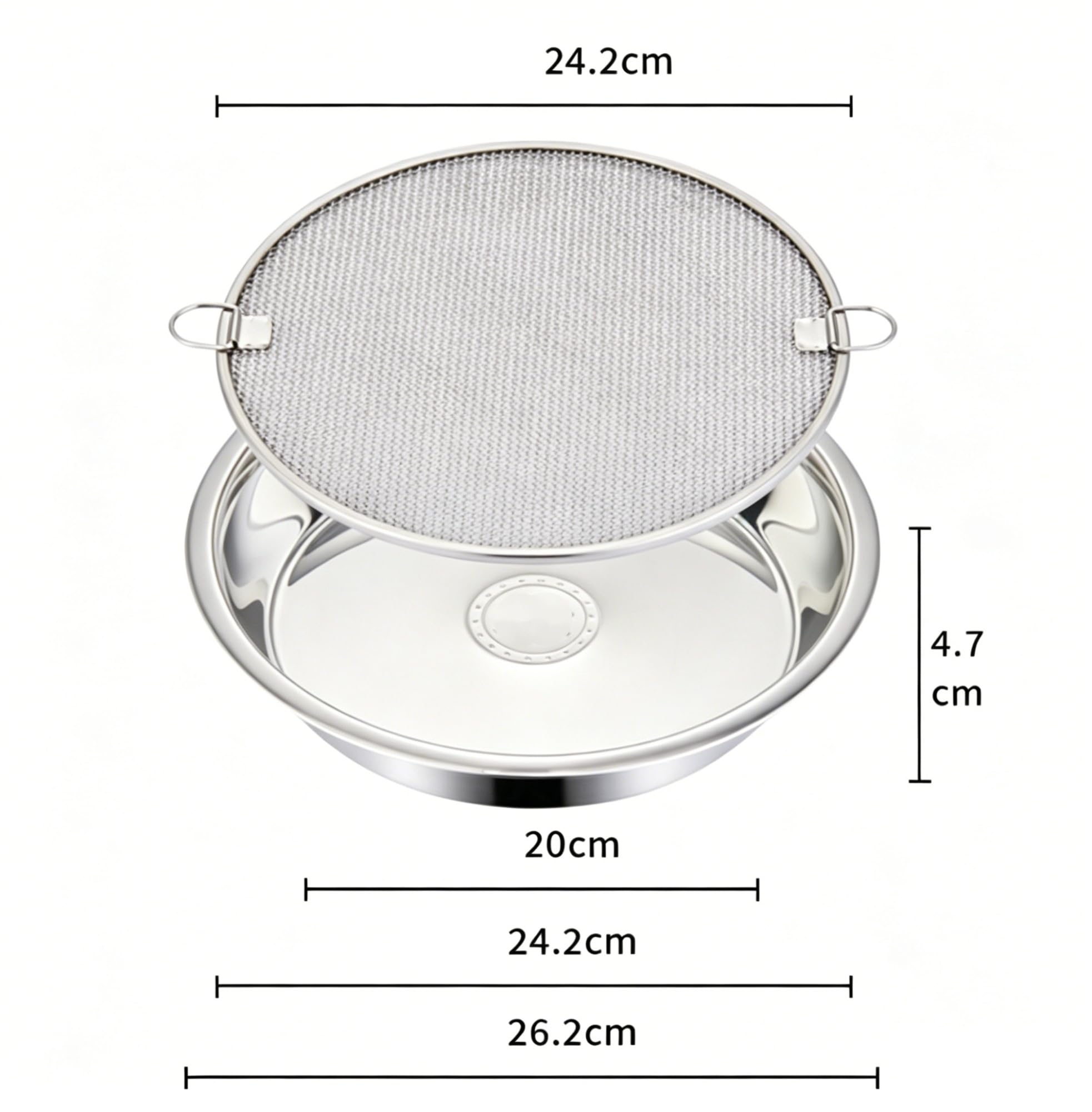 Filtro de Aceite de Acero Inoxidable, utensilio de Cocina, Apto para Hornear y freír Alimentos. | Silver and Gold
