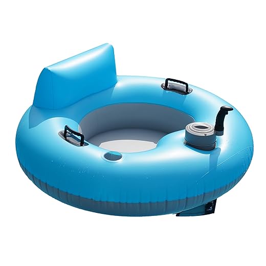 Inflatable River Tube Float - River Run for Adult Heavy Duty Motorized Tubes Floating with Backrest for Party Summer Water Beach