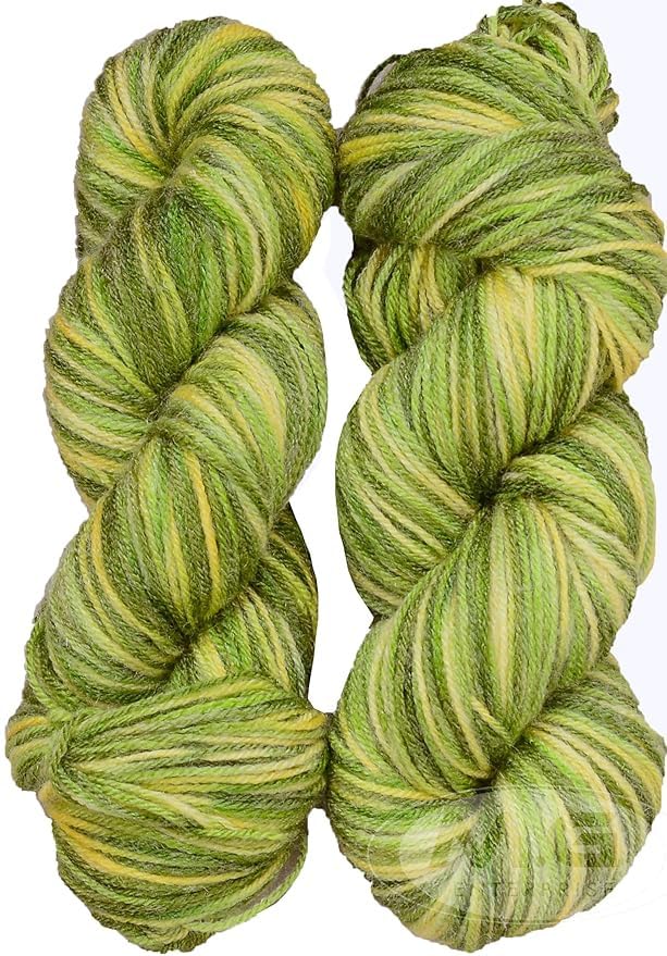 Image of M.G ENTERPRISE Microrangoli Knitting Yarn Wool, Multi Mehndi 200 gm Woolen Crochet Yarn Thread. Best Used with Knitting Needles, Crochet Needles-AD Art-