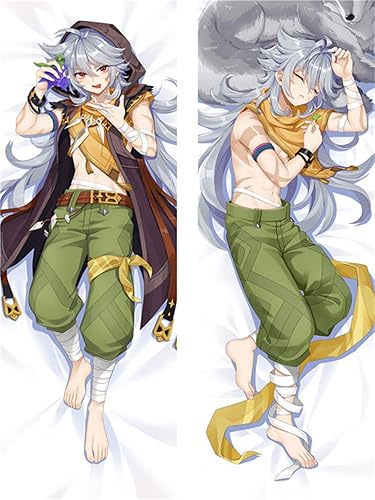 Funda de almohada de Anime Games Dakimakura Genshin Impact Razor Home Bedding DIY Cojín personalizado para abrazar funda de almohada corporal 60 x