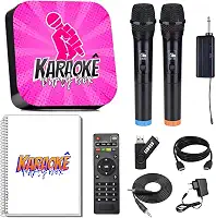 Karaoke Party Box Rosa +2 Microfones Sem Fio +de 2000 Músicas +Catalogo Encadernado (Com Pontuação) (Não Precisa de Internet) Jukebox ORIGINAL (Com Lista de Espera)