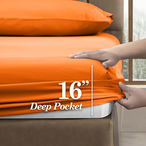 Miniatura 3 de Celine Linen, las mejores, más suaves y acogedoras sábanas del mundo Juego de sábanas resistentes a las arrugas de 1800 hilos, algodón Egipcio de