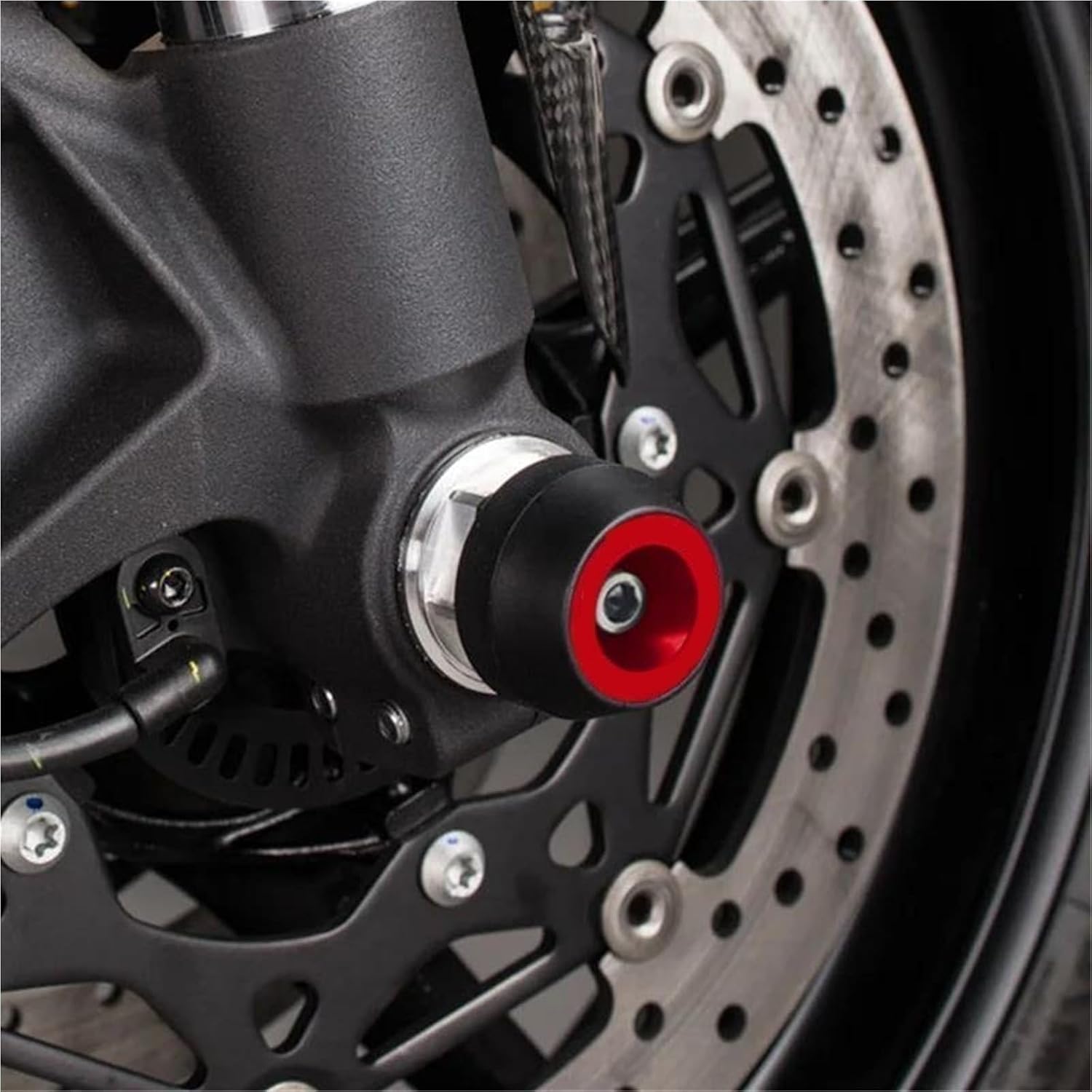 For YAMAHA YZF-R3 YZFR3 Yzf-r3 15-24 Motorcycle Rear Front Axle Fork Crash Sliders Motorcycle Wheel Protectors(Black)