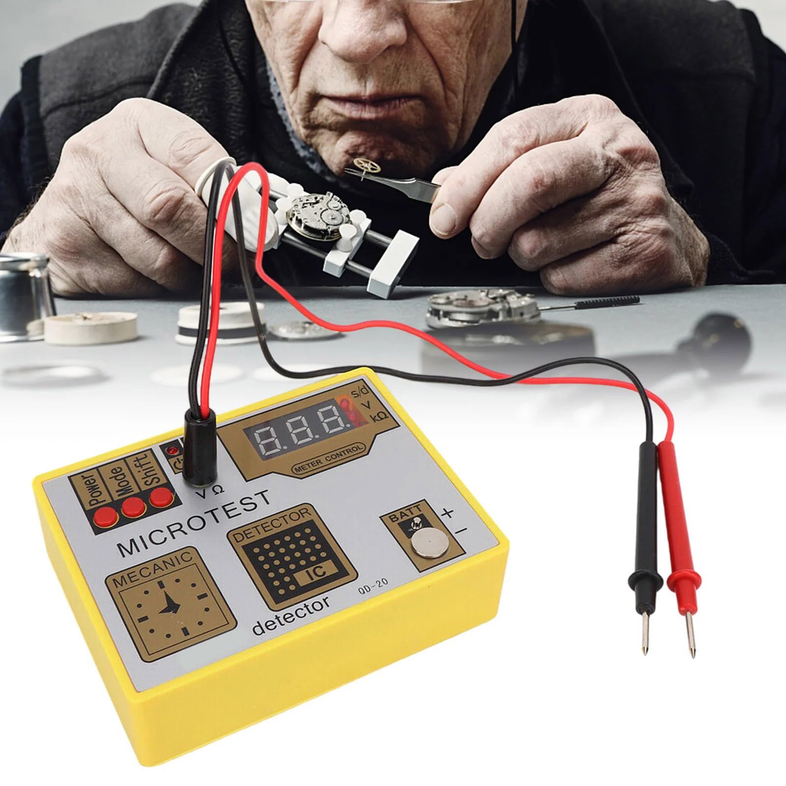 Tester ruchu miernika elektronicznego i test impulsów akumulatora, odpowiedni do naprawy zegarków z testerem ruchu z funkcją deagnetyzatora