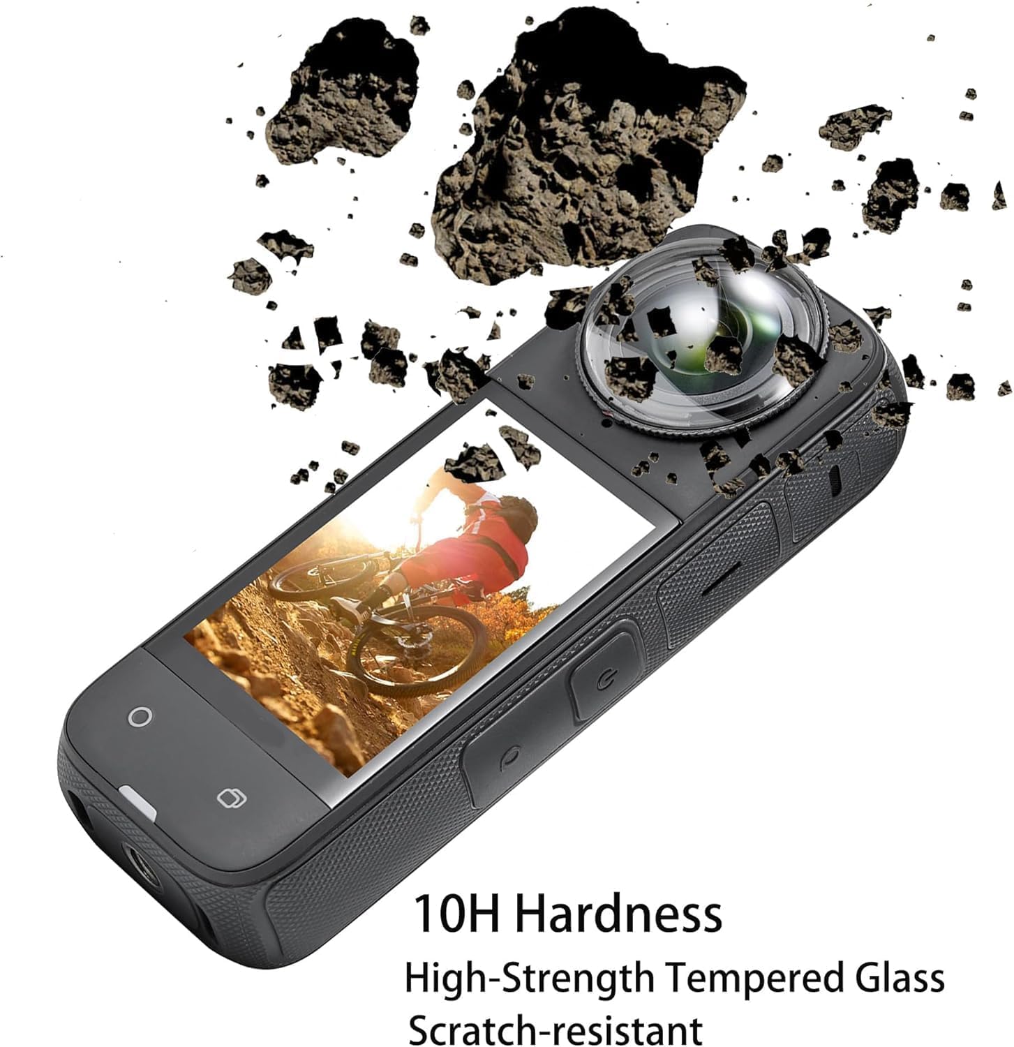 DA-GODO Dual Lens Protector for Insta360 One X3 (2Pcs) – Tempered Glass Sticky Lens Cover, Anti-Scratch, Dustproof Protective Guard for Action Camera Accessories (X3-LG-2PC) 2