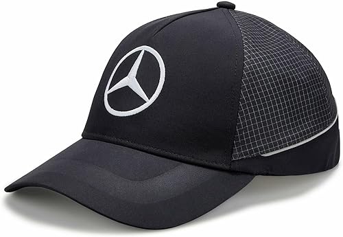 Mercedes AMG Petronas Equipo de Fórmula Uno - Producto oficial de Fórmula 1 - Gorra del equipo 2022 - Negro - Talla única, Negro -