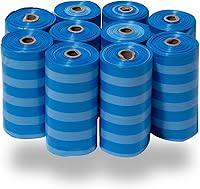 Vista 111 de Best Pet Supplies - Bolsas para limpieza de excremento de perro, rollo de repuesto, uso en exteriores, a prueba de fugas y desgarros, plástico