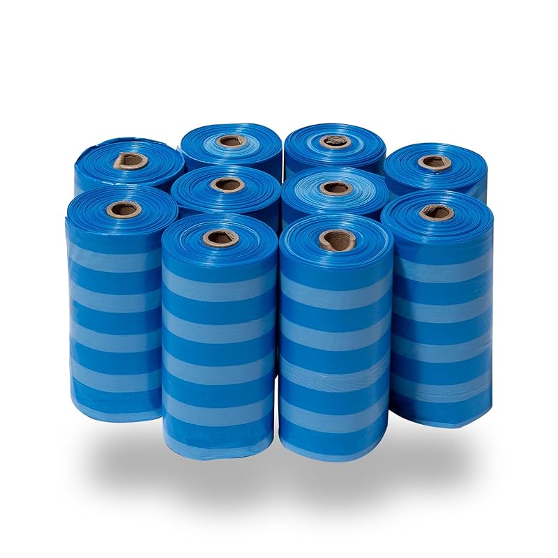 Sacos para Fezes de Cães com Resistência a Vazamentos Best Pet Supplies Blue Strips, 150 unidades