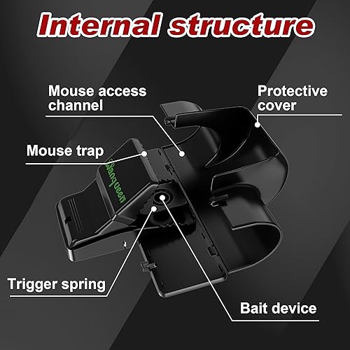 Miniatura 2 de Trampas reutilizables para ratas y ardillas listadas, evita que se desencadene accidentalmente la trampa para ratones, trampa túnel de doble entrada