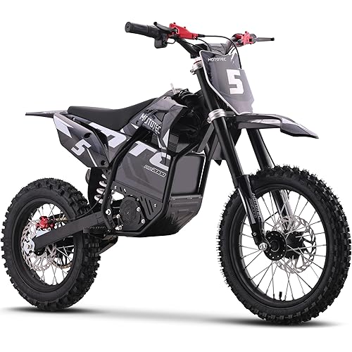 MotoTec 60v 2000w Pro Electric Dirt Bike Lithium Grey