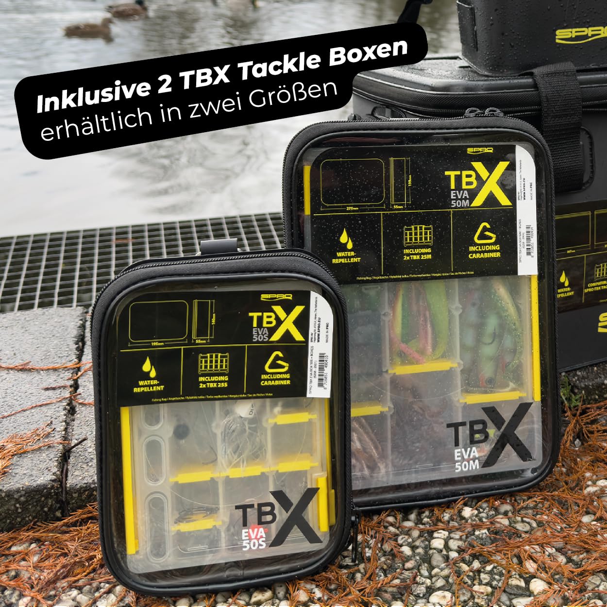 TBX EVA BOX 50M - 3 Boxen in 1! Tacklebox für Terminaltackle, Kleinteile und Angelzubehör