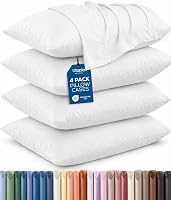 Utopia Bedding Queen Pillowcases 4 Pack - Soft Brushed Microfiber, Envelope Closure, Shrinkage & Fade Resistant - 20x30" White