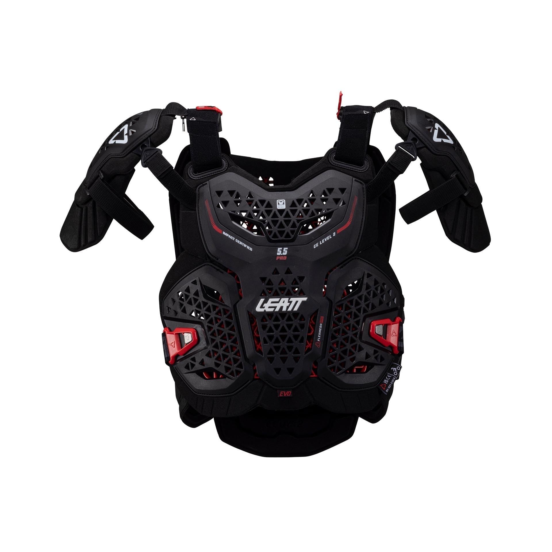 BUZER LEATT 5.5 PRO EVO SCHWARZ (172-184CM) L/XL | Mesh-Einsätze