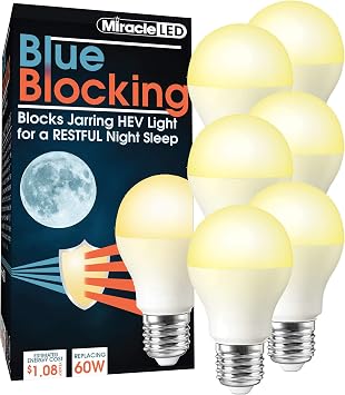 MiracleLED 604665 Blue 6-Pack UV Blocking Light, 60W Replacement
