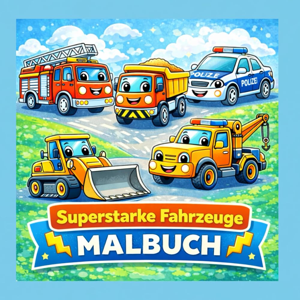 Riesenspaß Fahrzeuge: Malbuch für Kinder von 4–7 Jahren Mit vielen süßen Fahrzeugen zum Ausmalen