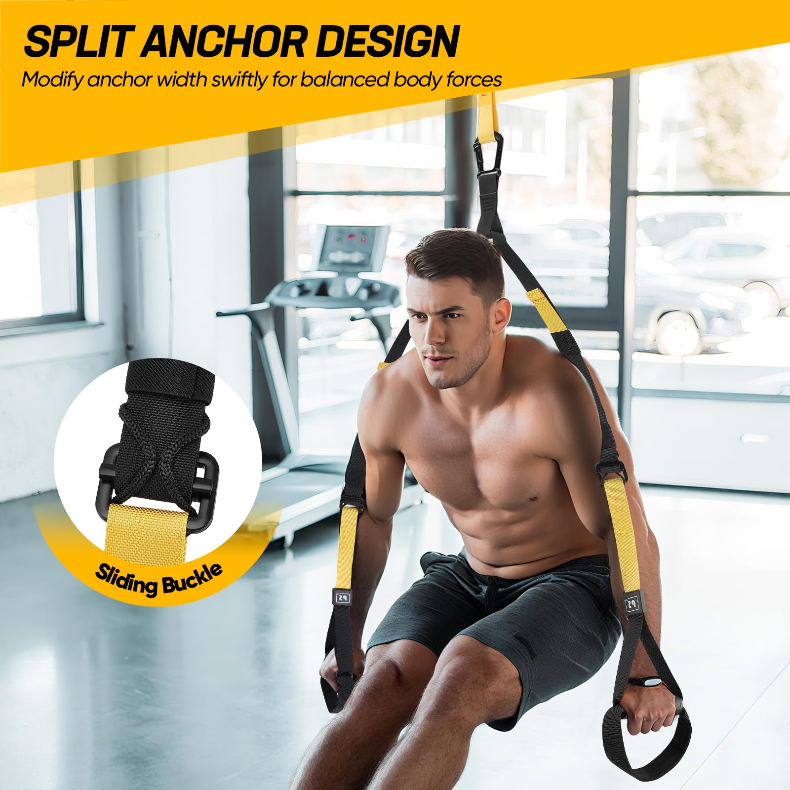 Entrenamiento de Resistencia en Casa, Correas de Fitness de Entrenador de Resistencia para Entrenamiento de Cuerpo Completo para el Entrenamiento en Interiores y Exteriores