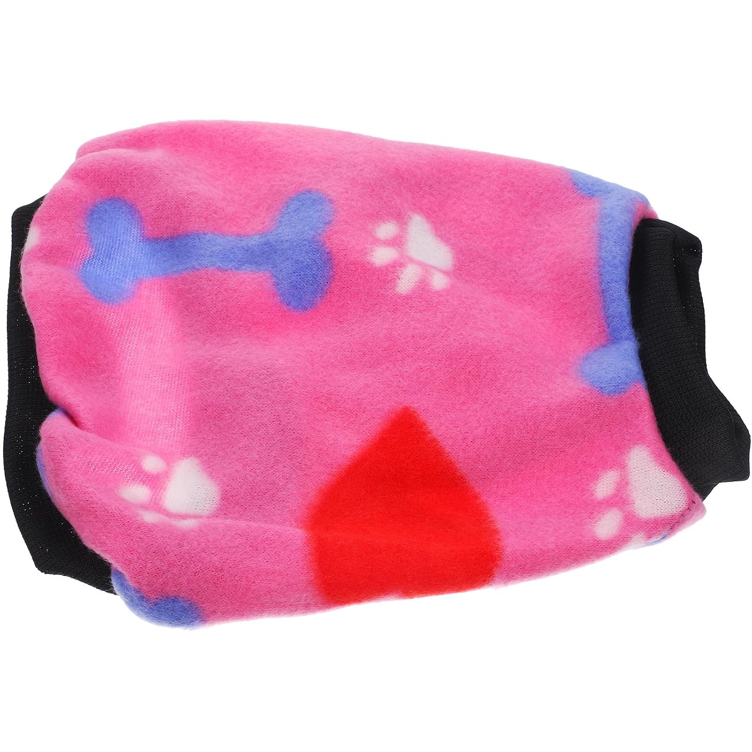 HEMOTON Pet Dog Vest Warm Flannel Winter Costume Bone Pattern Small Size Soft Puppy Apparel for Cold Weather Outdoor Use
