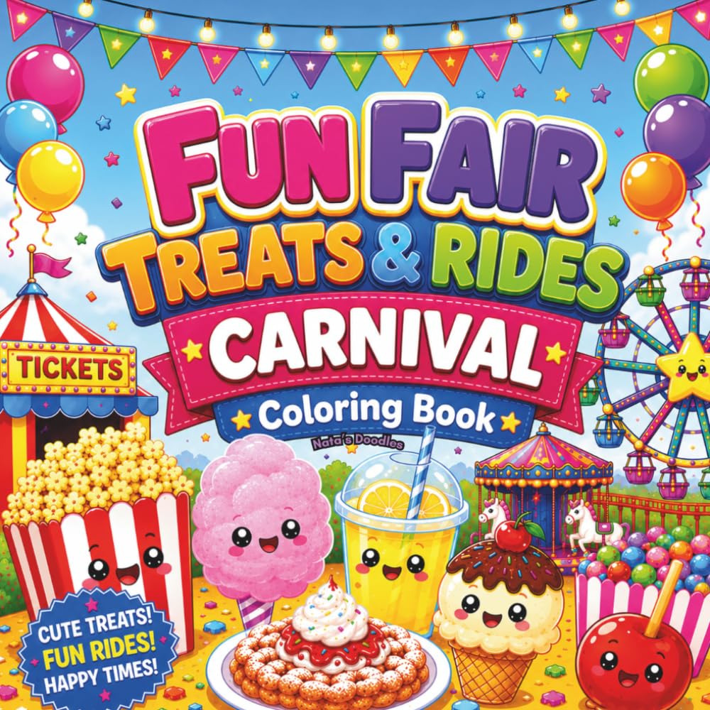 Fun Fair Treats & Rides: Carnival Coloring Book