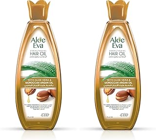 زيت الو ايفا لتقوية الشعر بخلاصة الصبار وزيت الأرجان المغربي من ايفا، 255 مل، قطعتين
