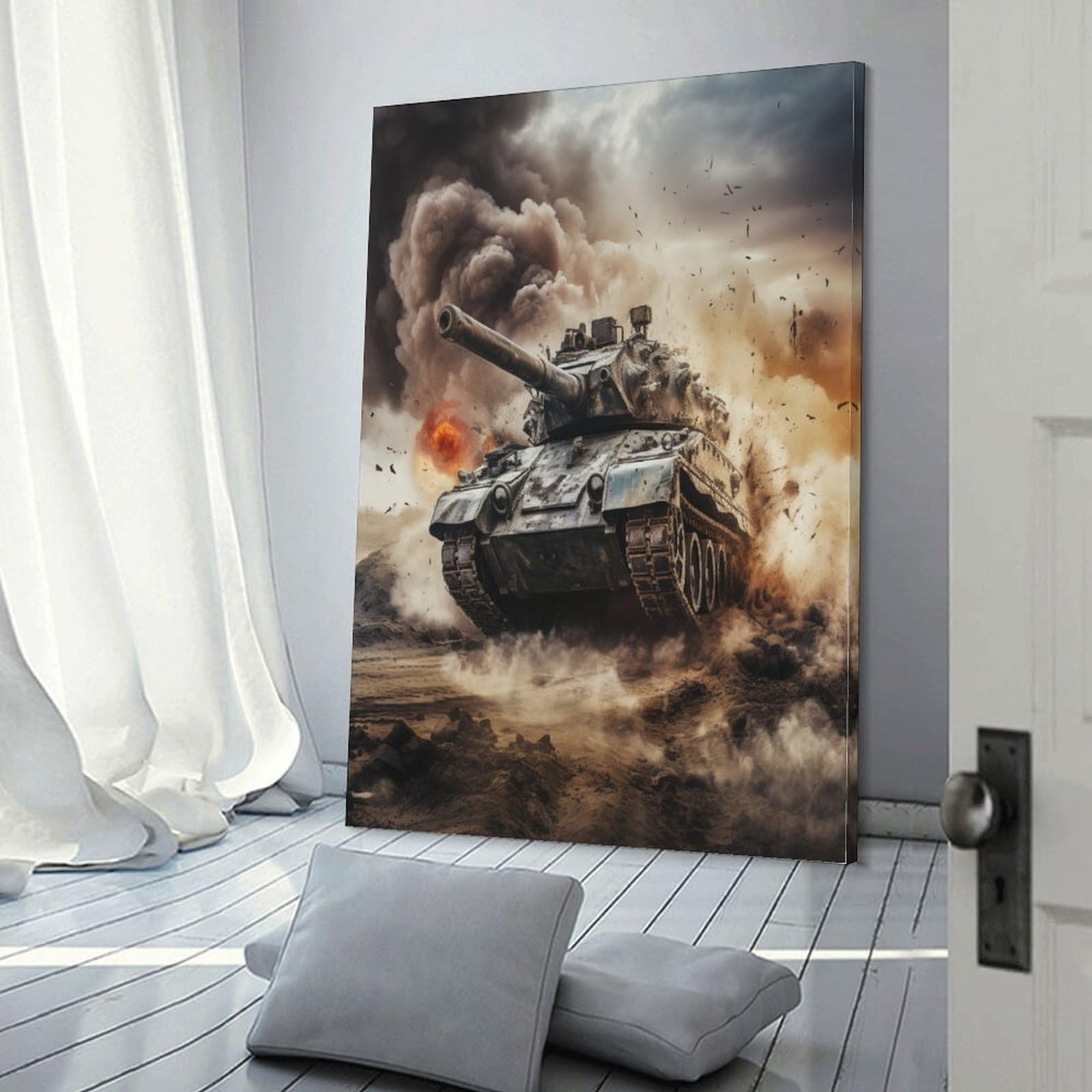 NAHCBIOT Tanque Cuadros En Lienzo Decoracion De Pared Modernos Mural Para Salon,Cartel de juego Dormitorio,Baño,Comedor 24x36inch(60x90cm)