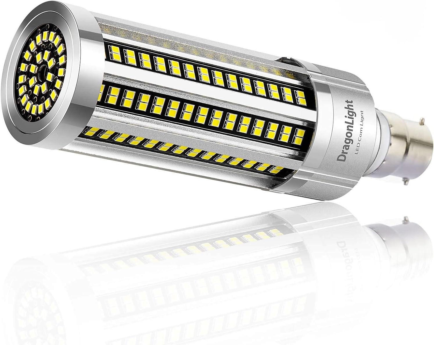 DragonLight B22 Bayonet Cap 50W Corn LED Light Bulb Fanless(400 Watt Equivalent) - 6000K Daylight 6,000 Lumens Super Bright LED Lamp for Residential and Commercial Ceiling Lighting