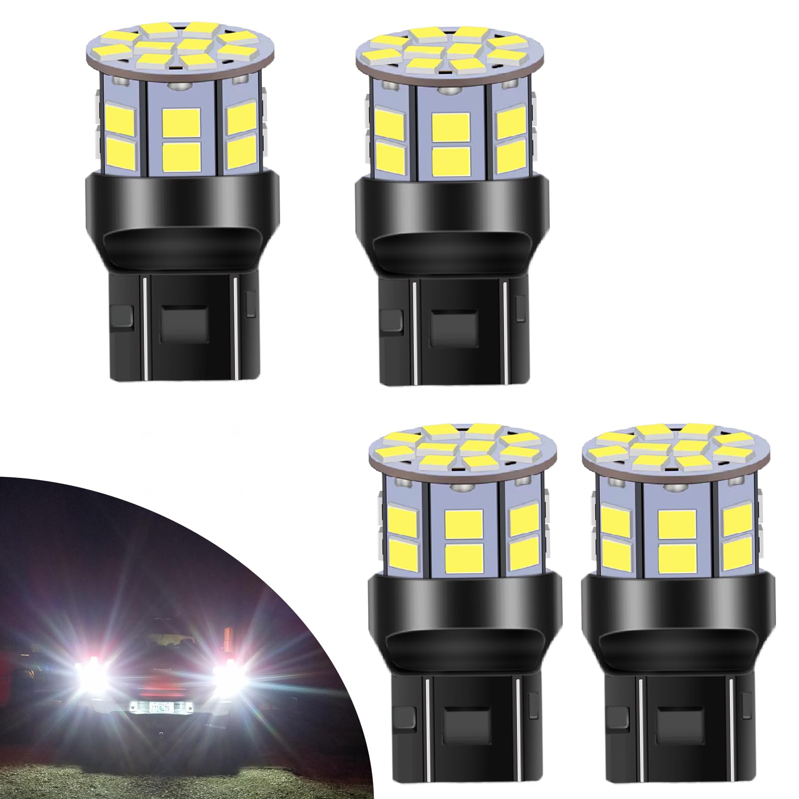 LEDYOTRY 7440 7443 LED Bulb White Pack of 4