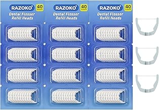 Dental Flosser Refill Heads, Compatible with Listerine Ultraclean Access Flosser, Extra Strength Floss for Comfortable Clean, Unflavored, 120 Count
