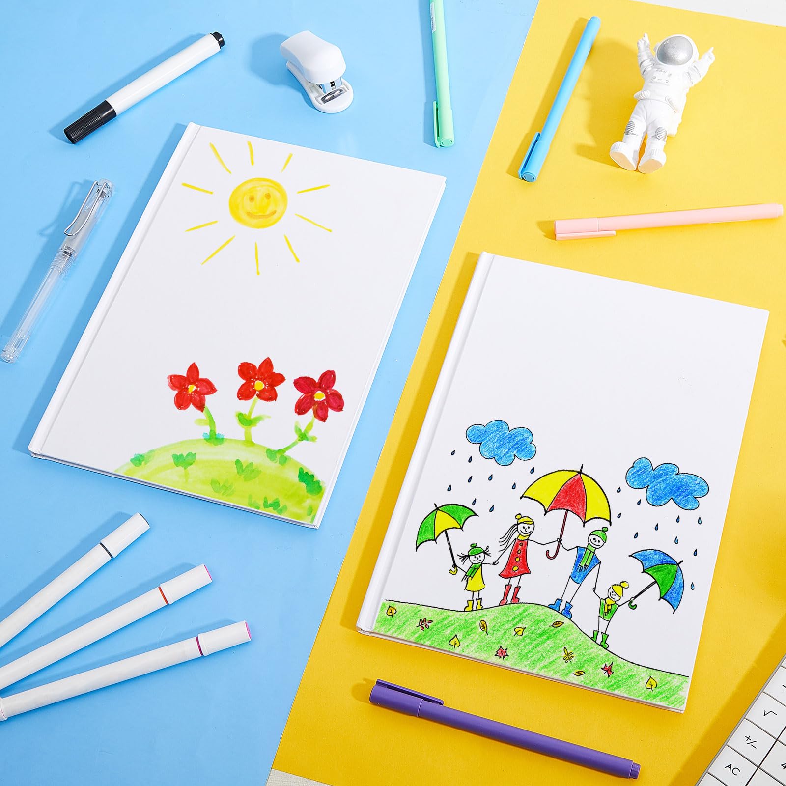 Confezione da 10 libri vuoti per bambini da scrivere storie 17 x 20 cm senza righe libro con copertina rigida bianca copertina rigida libro vuoto per diari schizzi, scrittura e forniture artigianali