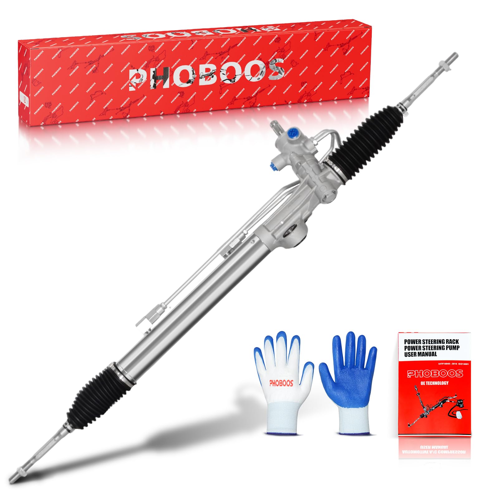 Photo 1 of PHOBOOS Hydraulic Power Steering Rack and Pinion Assembly Compatible with Honda Odyssey 2005-2006 V6 3.5L. New Unit, Leak-proof, Direct Bolt-On Fit, Ref. 26-2724