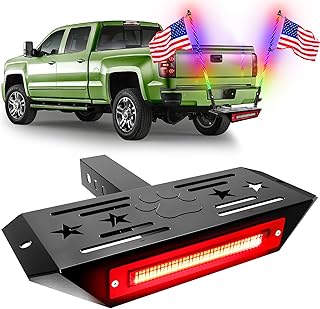 Hitch Step with Light and Whip Mount Holes