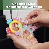 Vista 7 de Haakaa Silicone Teether Combo - Baby Freezer Teething Toy - Soft Cold Teether - Soothe Teething Pain & Itching Gums - Perfect Size - Palm & Ferris