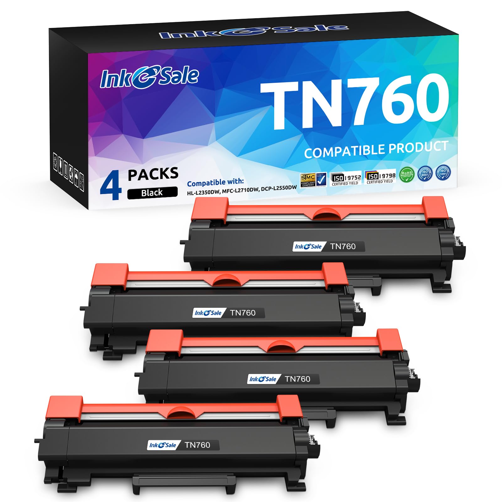 TN760 Toner Compatible Replacement for Brother TN760 TN-760 TN730 TN-730 TN770 Toner for Brother Printer mfc-l2710dw mfc-l2717dw mfc-l2750dw