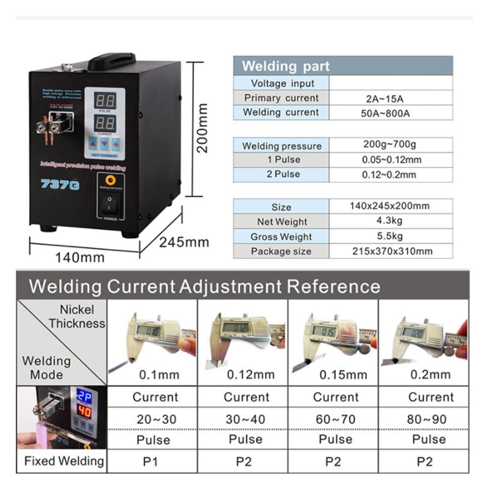 Zgrzewarka Punktowa 2,8 KW Pulse18650 Bateria Litowa Dotykowa Spawanie 0,15 Mm Blacha Niklowa Wysoka Wydajność I OszczęDność Energii