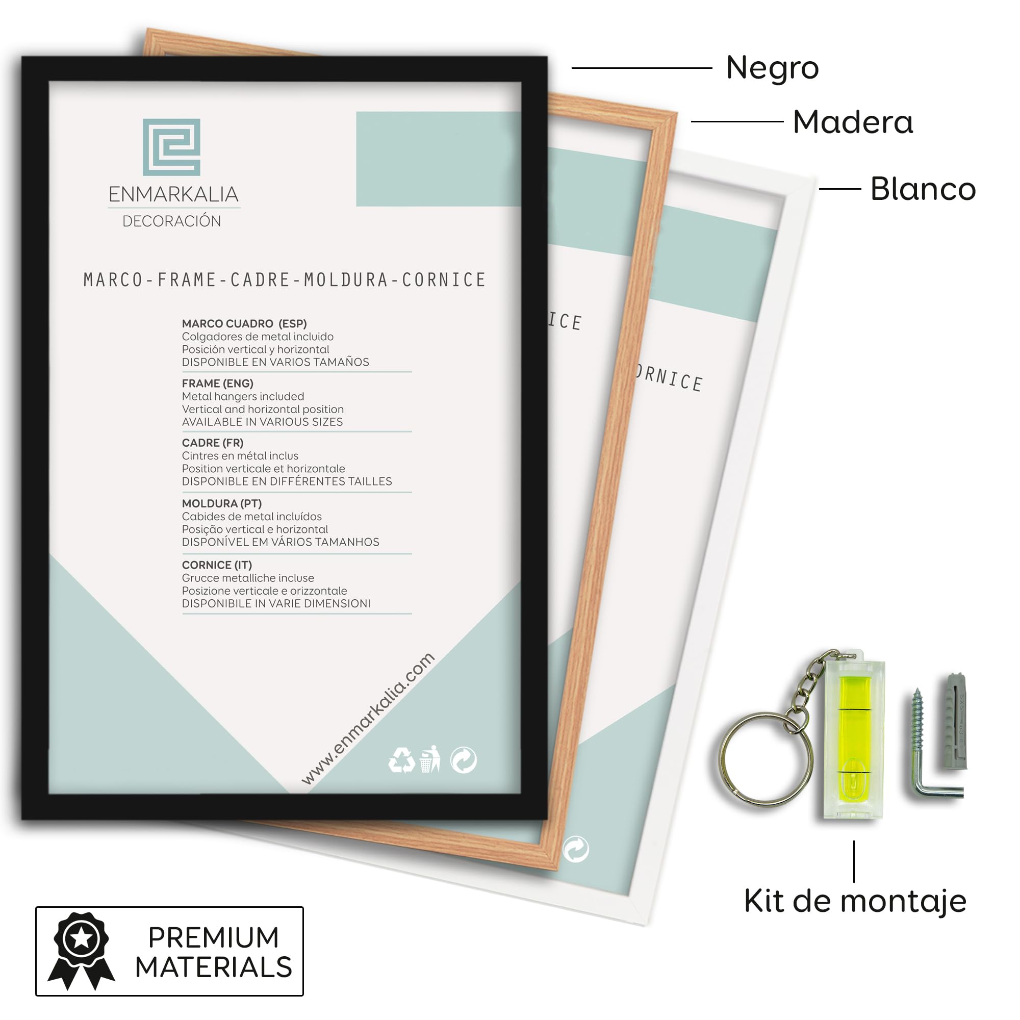 Pack de Marcos 61x91,5 (Poster) (61 x 91,5 cm (poster) 2 uds, Negro)