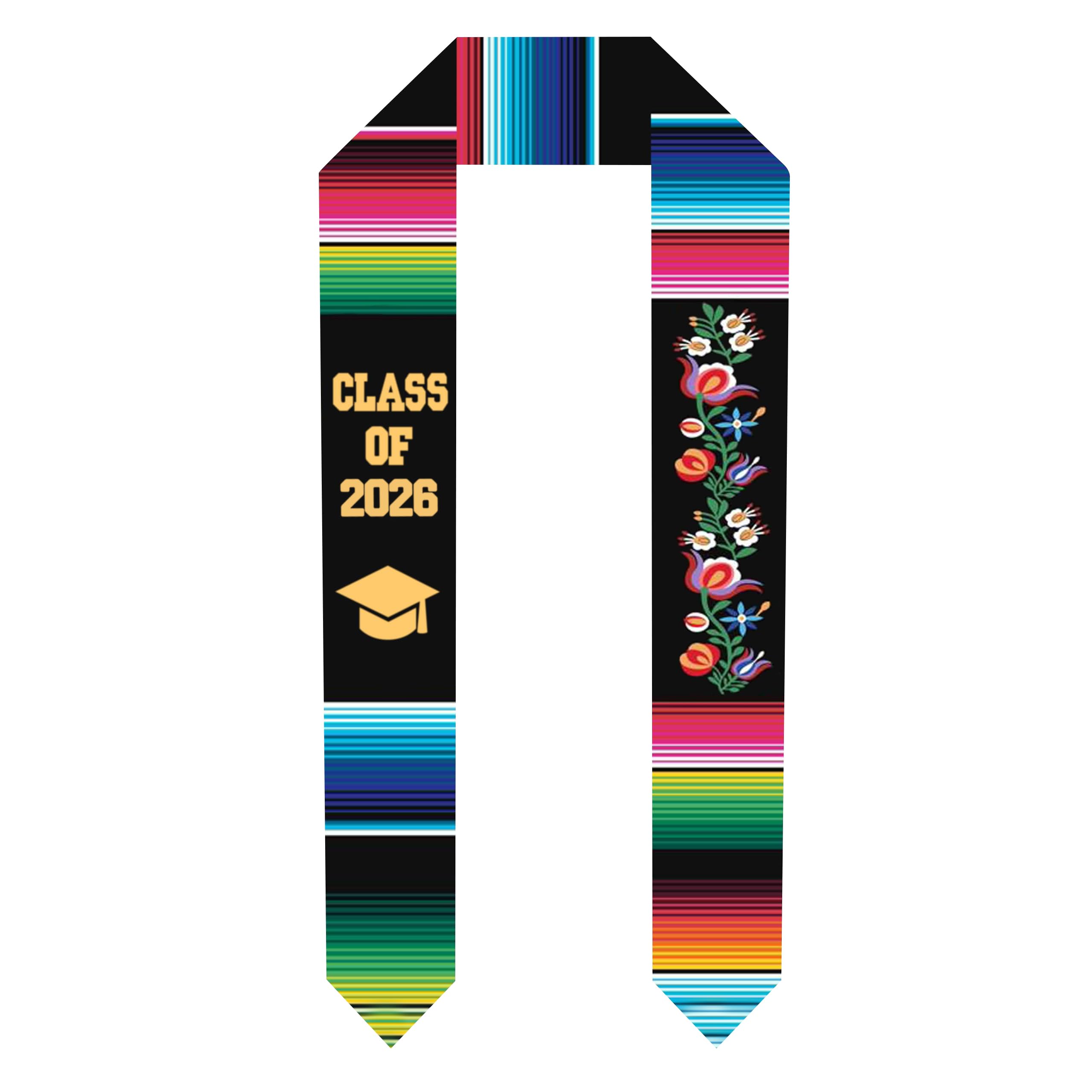 Deluxe Mexican Graduation Sash 2026 | Embroidered Estolas de Graduacion 2026 | Authentic Mexican Sash for Graduation 2026