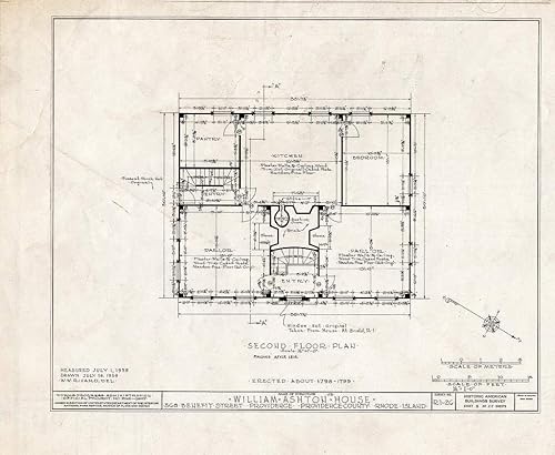 Historic Pictoric Blueprint HABS RI,4-PROV,30- (Hoja 3 de 27) - William Ashton, Jr. House, 368 Benefit Street, Providence, Providence County, RI