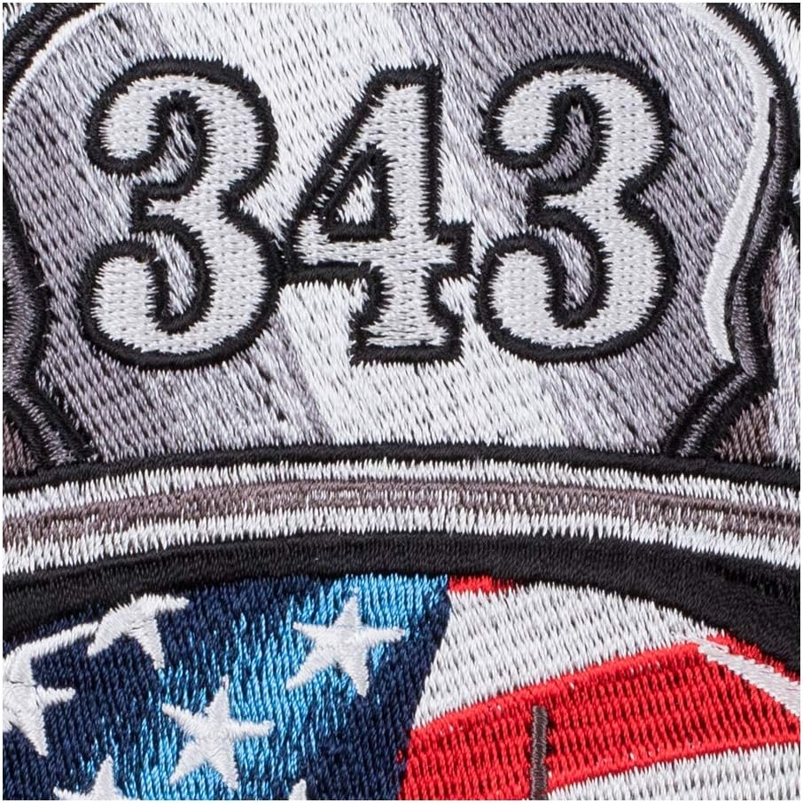 PatchStop Firefighter Helmet 343 RWB Iron On Patches for Clothing Jeans - 12x9.5in X-Large DIY Sew On Back Patch for Jackets Bags - Embroidered Decorative 9-11 Firefighter Patches