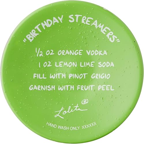 Miniatura 5 de Enesco Designs by Lolita Happy Birthday Streamers - Copa de vino pintada a mano, 15 onzas, multicolor