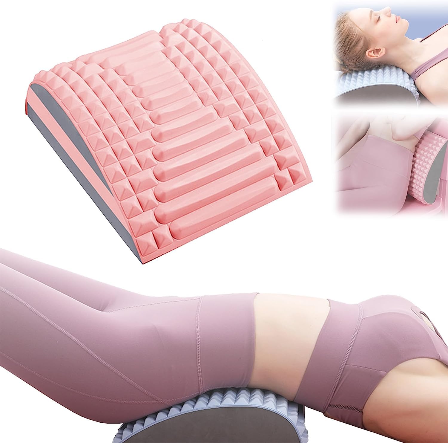 visthsa Lumbar Support Back cushion Balanced Firmness Designed for Lower Back Pain Relief- Ideal Back Pillow for Computer/Office Chair Car Seat Recliner etc