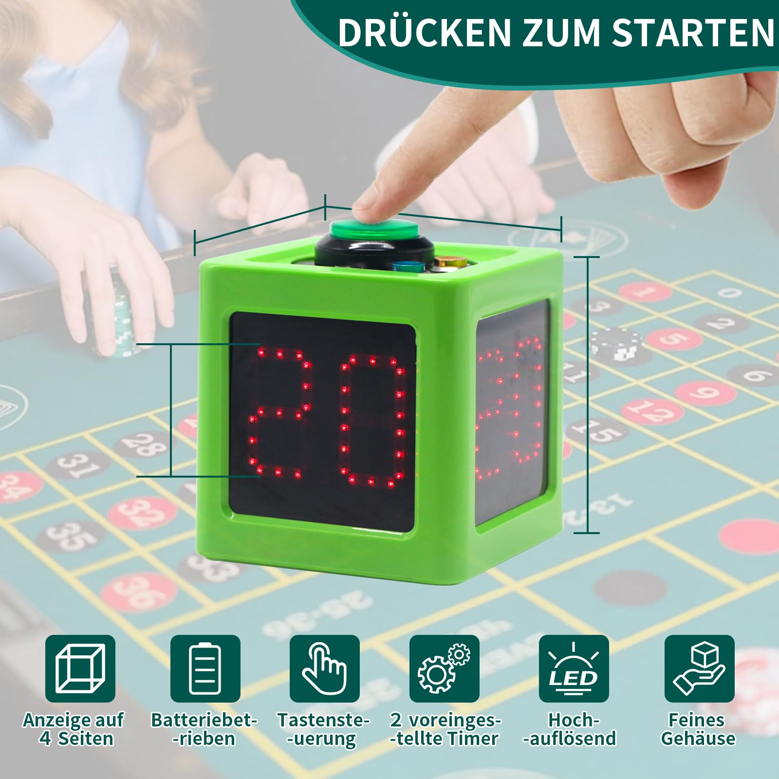 ポーカー用　ショットクロックタイマー Amazon.co.jp: GANXIN ポーカーショットクロック 秒カウントダウン