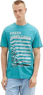 TOM TAILOR Denim Herren T-Shirt mit Foto-Print