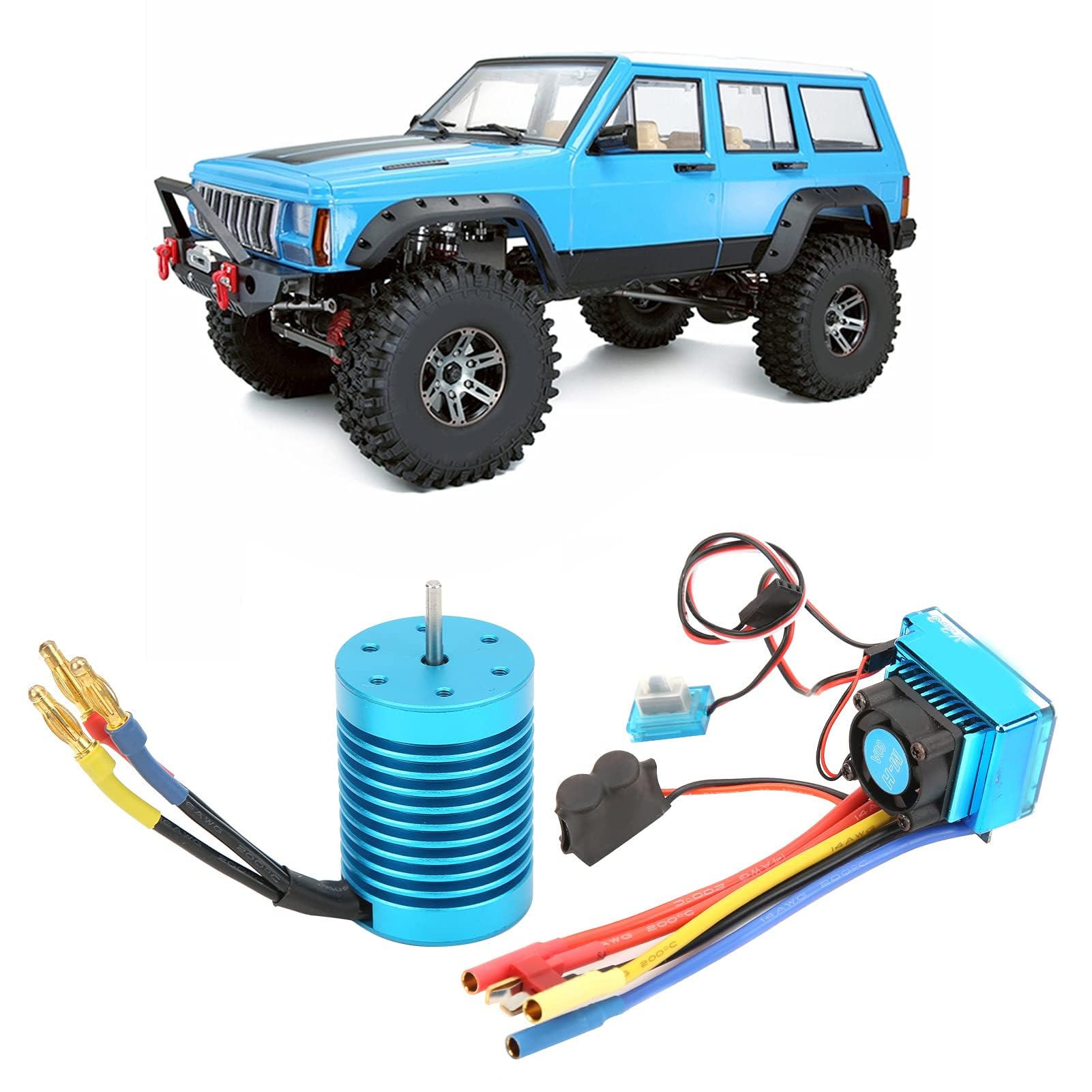 Bezszczotkowy Silnik RC Car 4370KV z Zestawem Kombi 60A ESC dla Wodoodpornego Silnika 1/10 RC Car Upgrade