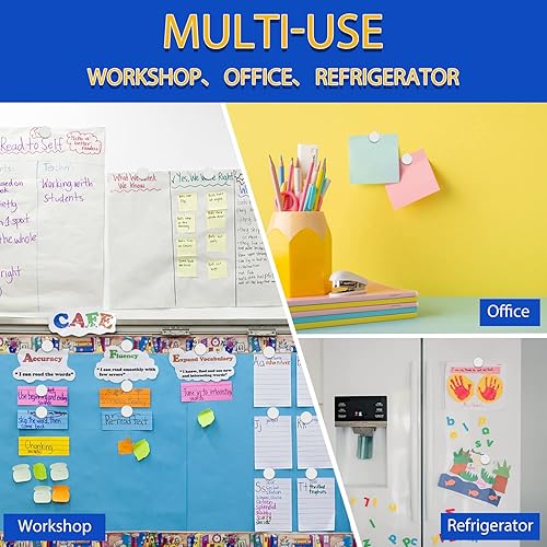 Miniatura 29 de Paquete de 120 imanes pequeños de 0.197 x 0.079 in, imanes de neodimio para manualidades, pizarra blanca, bricolaje