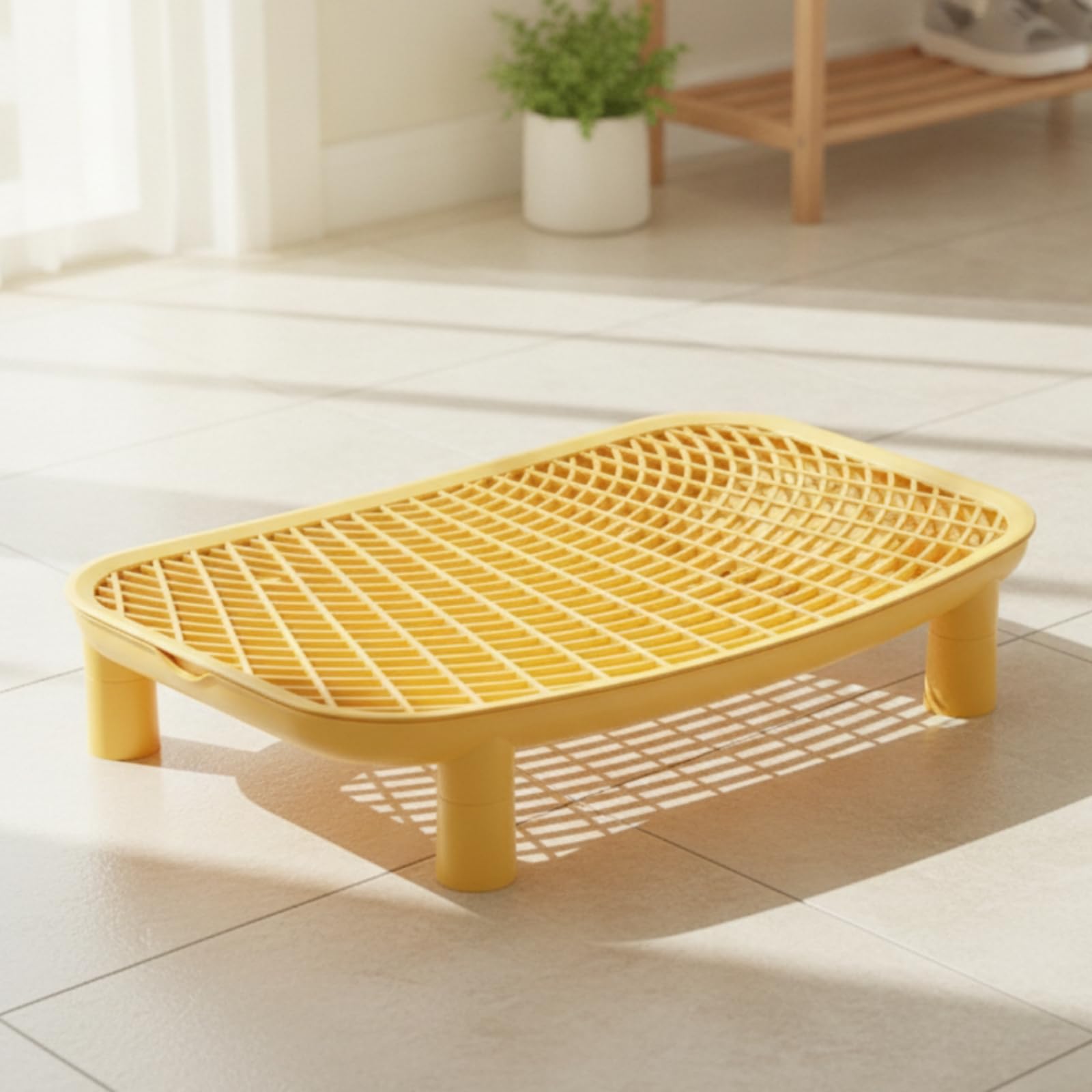 Waschbar Matte mit Wabenstruktur, Style to 6, Weiß