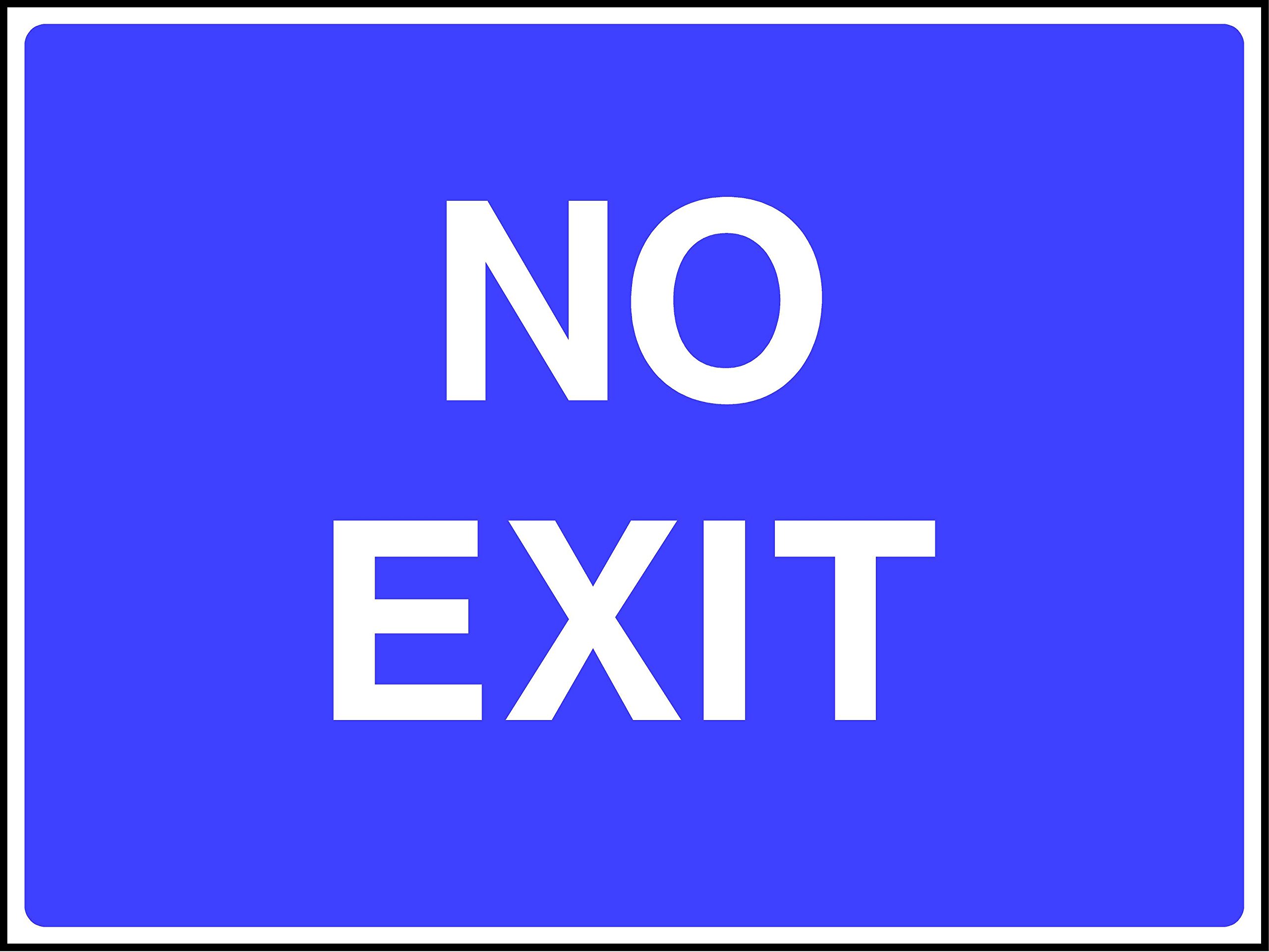 Kpcm Display Ltd Road Traffic Safety Sign No Exit - 3Mm Aluminium Sign 600Mm X 400Mm