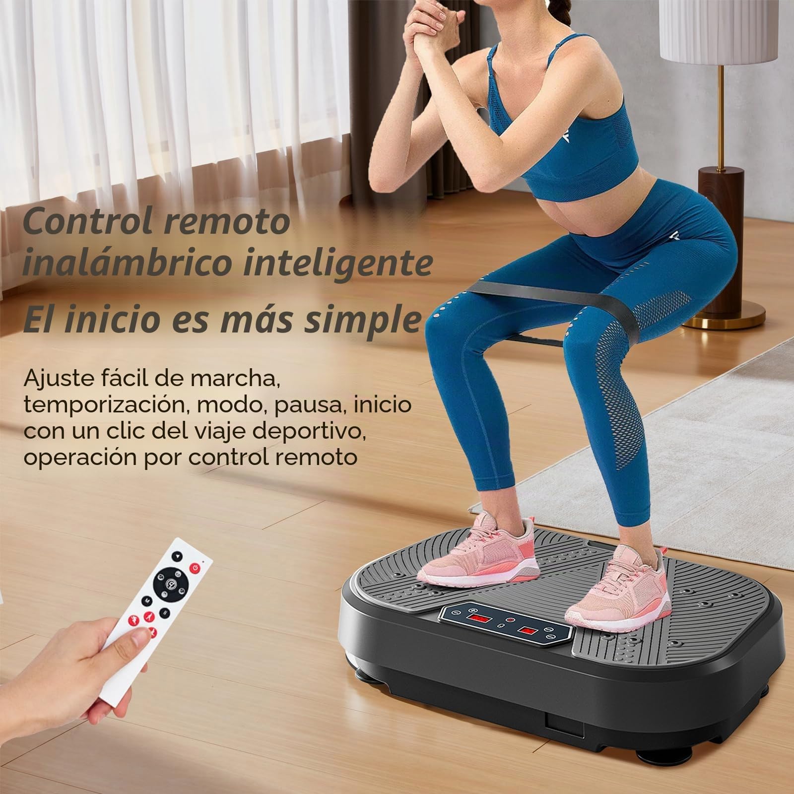 Placa de vibración, Potente Plataforma de vibración, aparatos de Fitness | Para casa, 120 niveles de ajuste de amplitud, 10 modos deportivos, para entrenamiento de cuerpo completo,desarrollo muscular