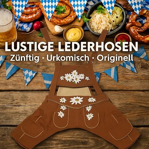 Miniatura 8 de EINSZWEIDOG Oktoberfest - Lederhosen para perros alemanes, varios tamaños (7XL)