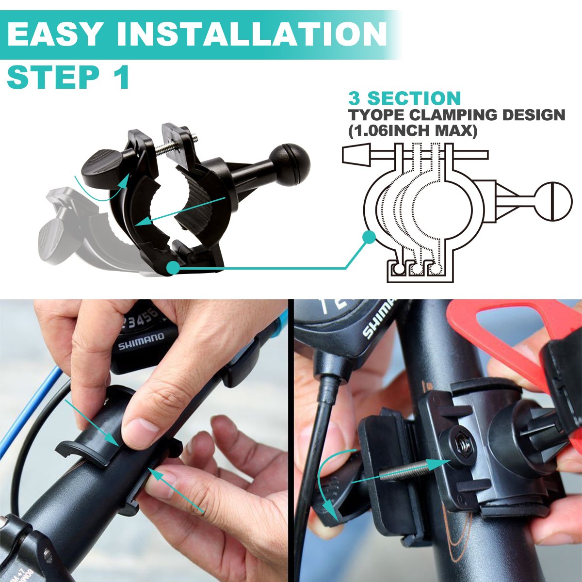 anko bicycle smartphone holder