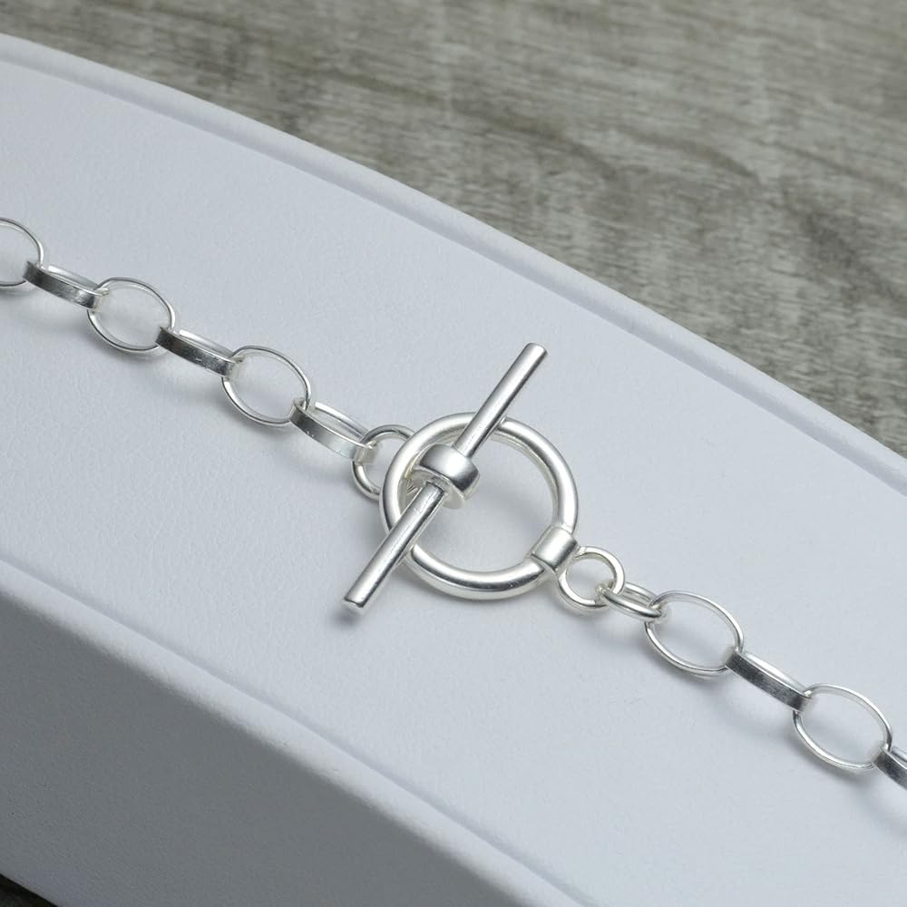 ブレスレット LESS IS MORE silver toggle necklace 925 Sterling Silver Toggle Necklaces Women Men, 14k Yellow